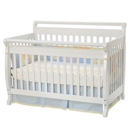 Convertible White Baby Crib