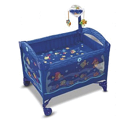 Aquarium Play Yard with removable bassinet